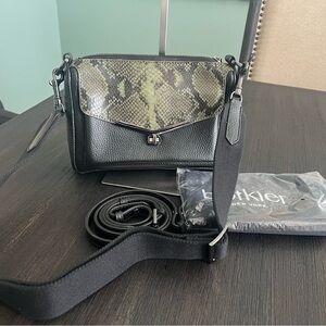 NWT Botkier Valentina Woman's Leather Cross Body Military Green Snake